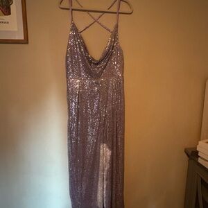 NWT Ranna Gill for Anthropologie Purple Sequin Jumpsuit